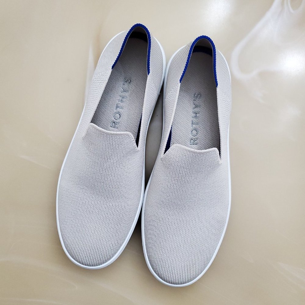 Rothy's The Original Slip On Sneaker in Sand - Picture 4 of 15